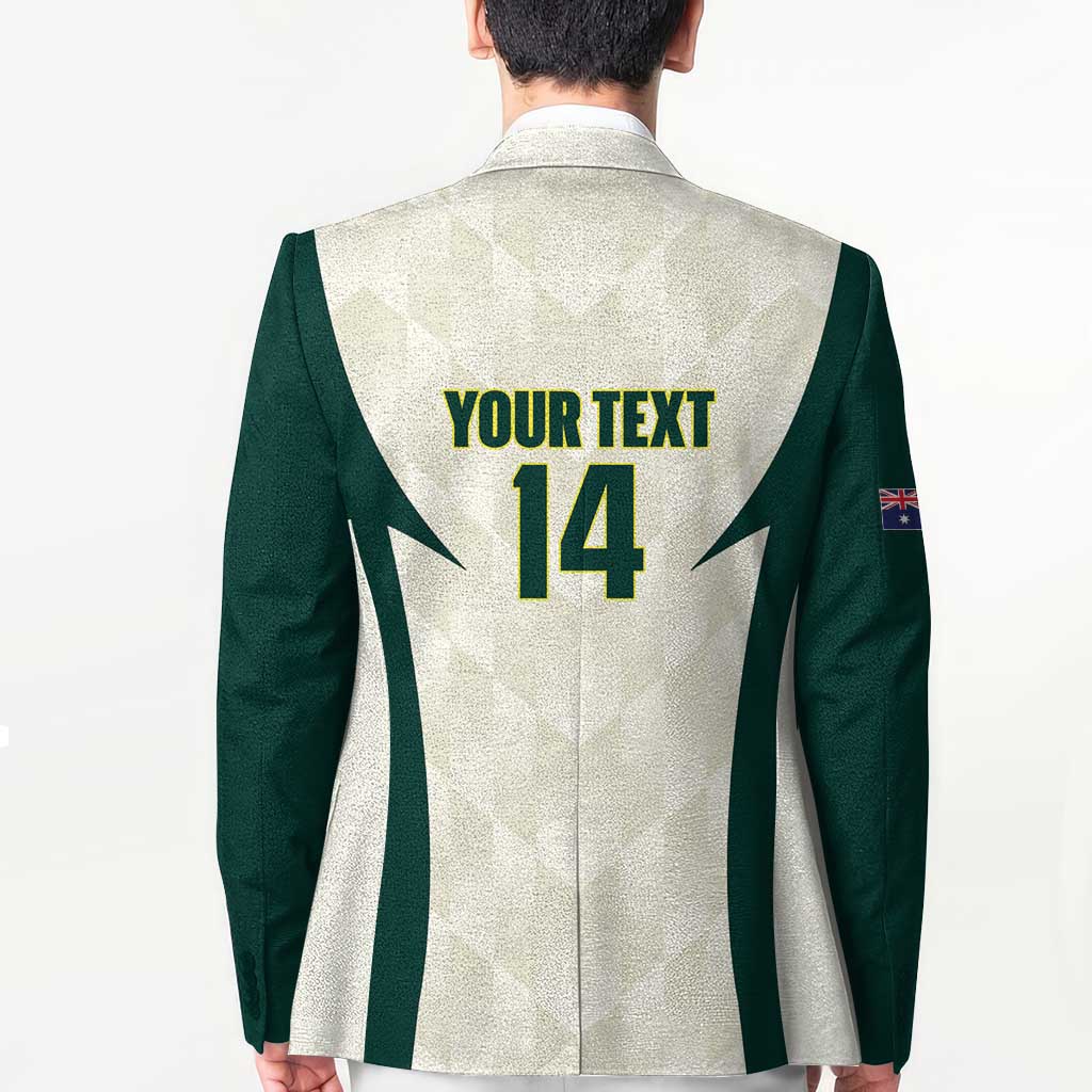 Australia Cricket Custom Blazer Go Aussie Test Dynamic White - Aussie Hoodie
