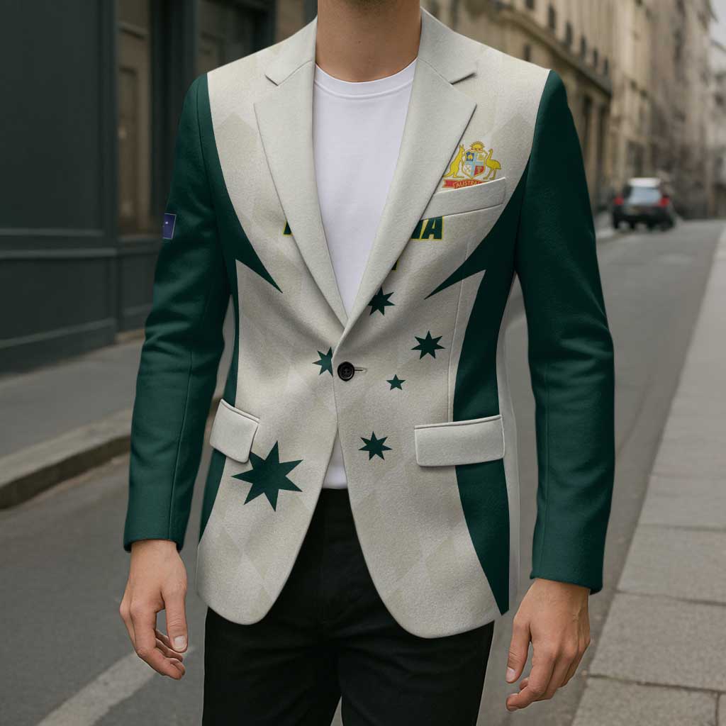 Australia Cricket Custom Blazer Go Aussie Test Dynamic White - Aussie Hoodie