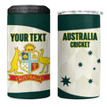 Australia Cricket Custom 4 in 1 Can Cooler Tumbler Go Aussie Test Dynamic White - Aussie Hoodie