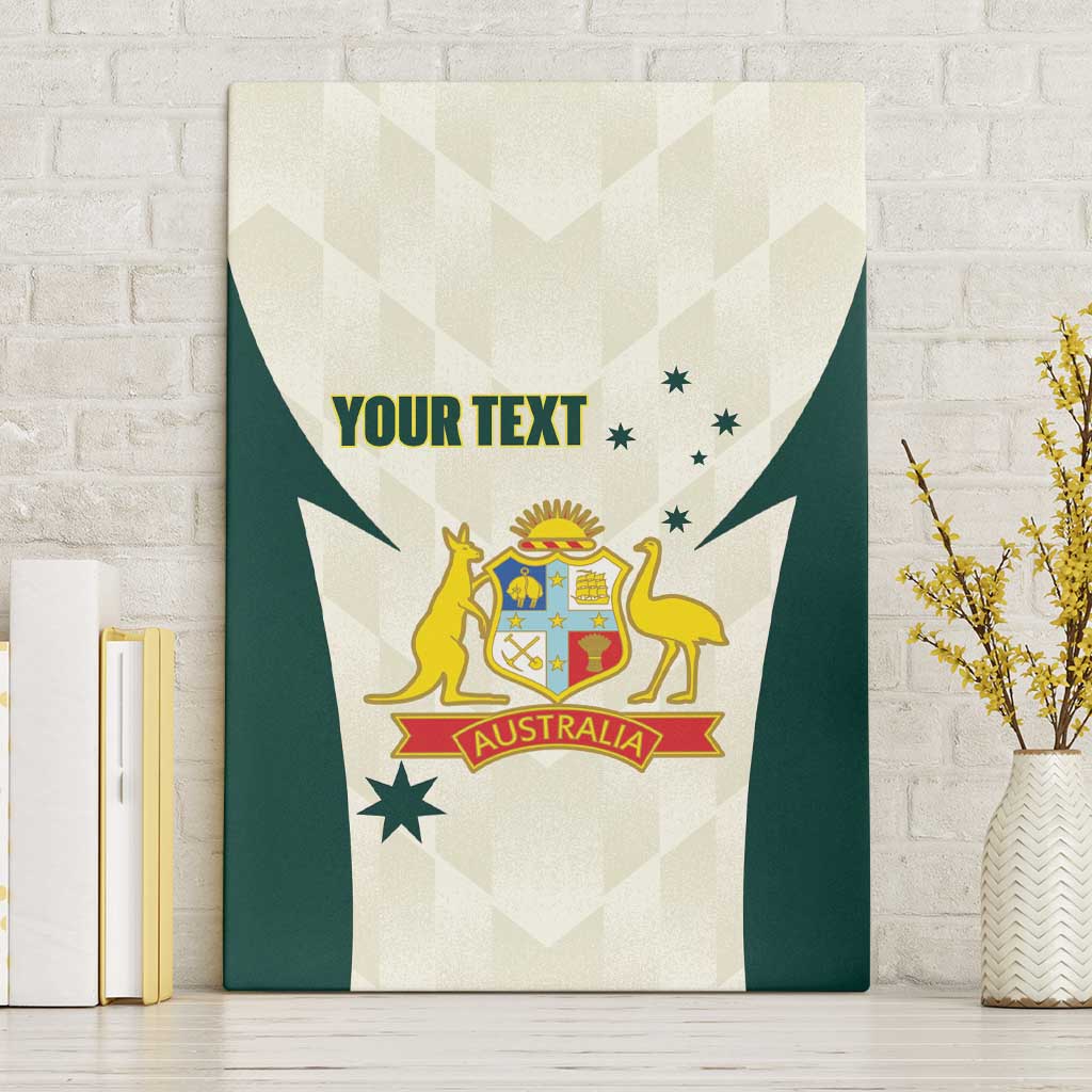 Australia Cricket Custom Canvas Wall Art Go Aussie Test Dynamic White - Aussie Hoodie