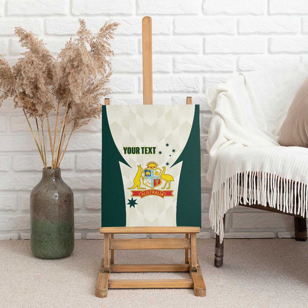 Australia Cricket Custom Canvas Wall Art Go Aussie Test Dynamic White - Aussie Hoodie