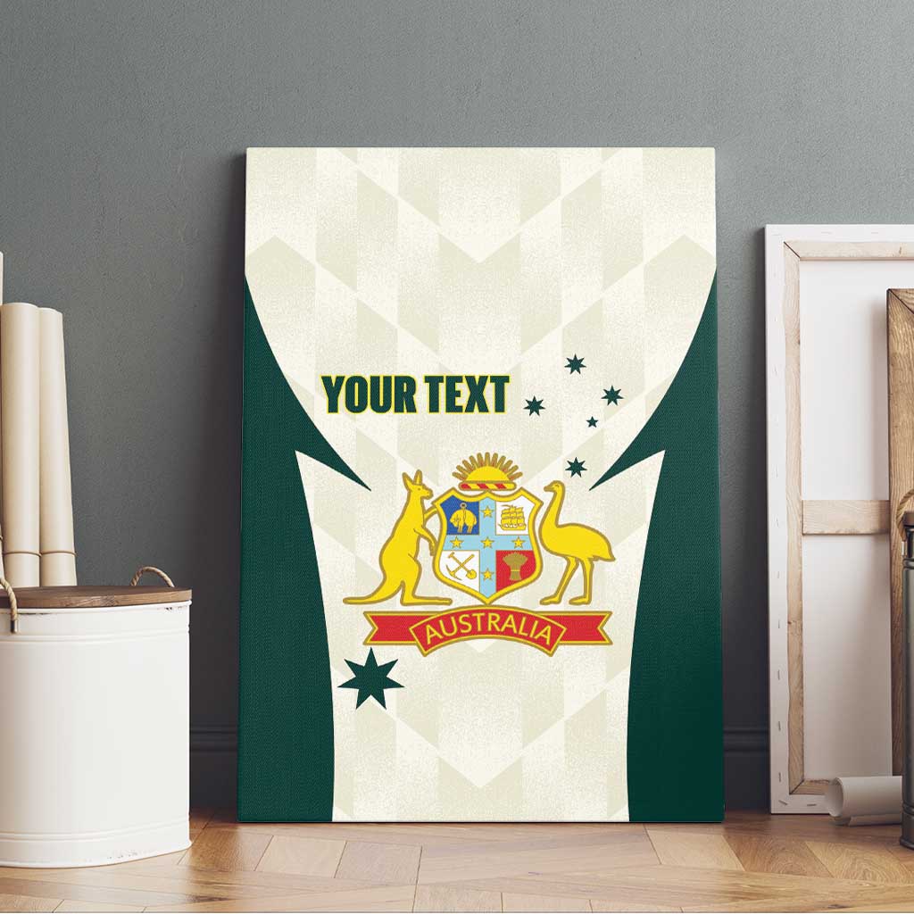 Australia Cricket Custom Canvas Wall Art Go Aussie Test Dynamic White - Aussie Hoodie