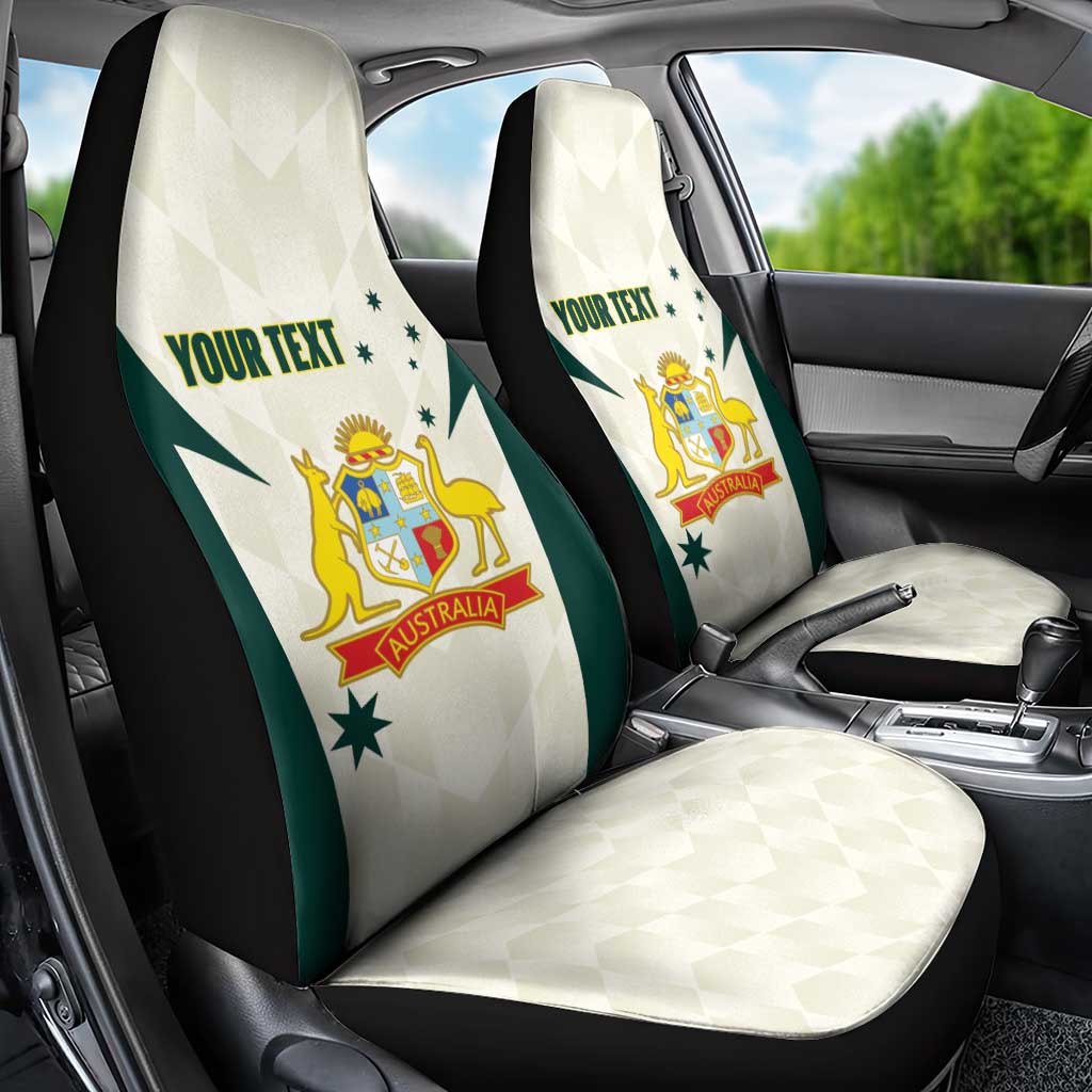 Australia Cricket Custom Car Seat Cover Go Aussie Test Dynamic White - Aussie Hoodie