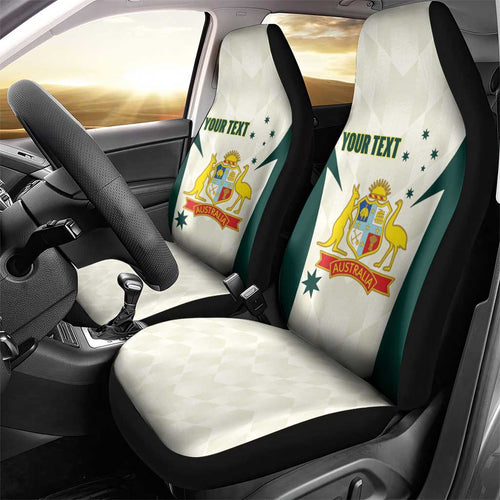 Australia Cricket Custom Car Seat Cover Go Aussie Test Dynamic White - Aussie Hoodie