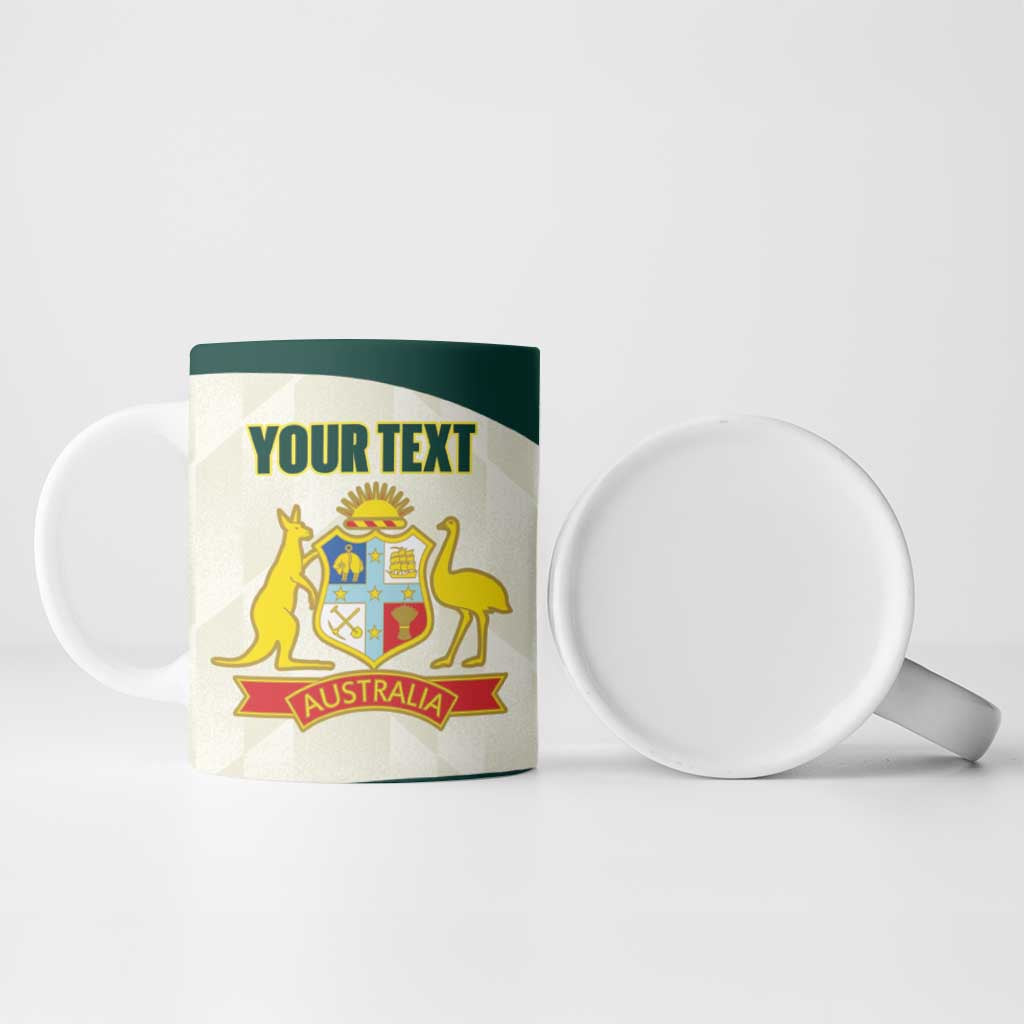 Australia Cricket Custom Ceramic Mug Go Aussie Test Dynamic White - Aussie Hoodie