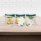 Australia Cricket Custom Ceramic Mug Go Aussie Test Dynamic White - Aussie Hoodie