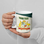 Australia Cricket Custom Ceramic Mug Go Aussie Test Dynamic White - Aussie Hoodie