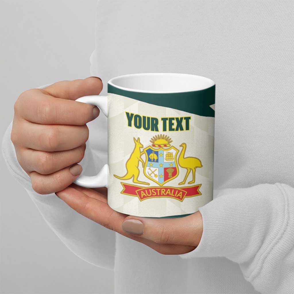 Australia Cricket Custom Ceramic Mug Go Aussie Test Dynamic White - Aussie Hoodie