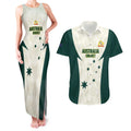 Australia Cricket Custom Couples Matching Tank Maxi Dress and Hawaiian Shirt Go Aussie Test Dynamic White - Aussie Hoodie