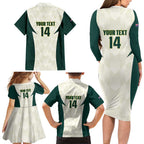 Australia Cricket Custom Family Matching Long Sleeve Bodycon Dress and Hawaiian Shirt Go Aussie Test Dynamic White - Aussie Hoodie