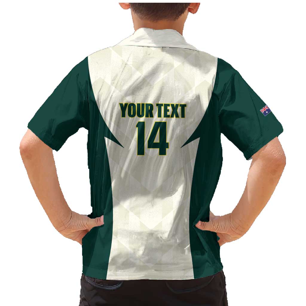 Australia Cricket Custom Family Matching Mermaid Dress and Hawaiian Shirt Go Aussie Test Dynamic White - Aussie Hoodie