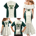 Australia Cricket Custom Family Matching Mermaid Dress and Hawaiian Shirt Go Aussie Test Dynamic White - Aussie Hoodie