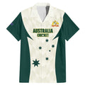 Australia Cricket Custom Family Matching Mermaid Dress and Hawaiian Shirt Go Aussie Test Dynamic White - Aussie Hoodie