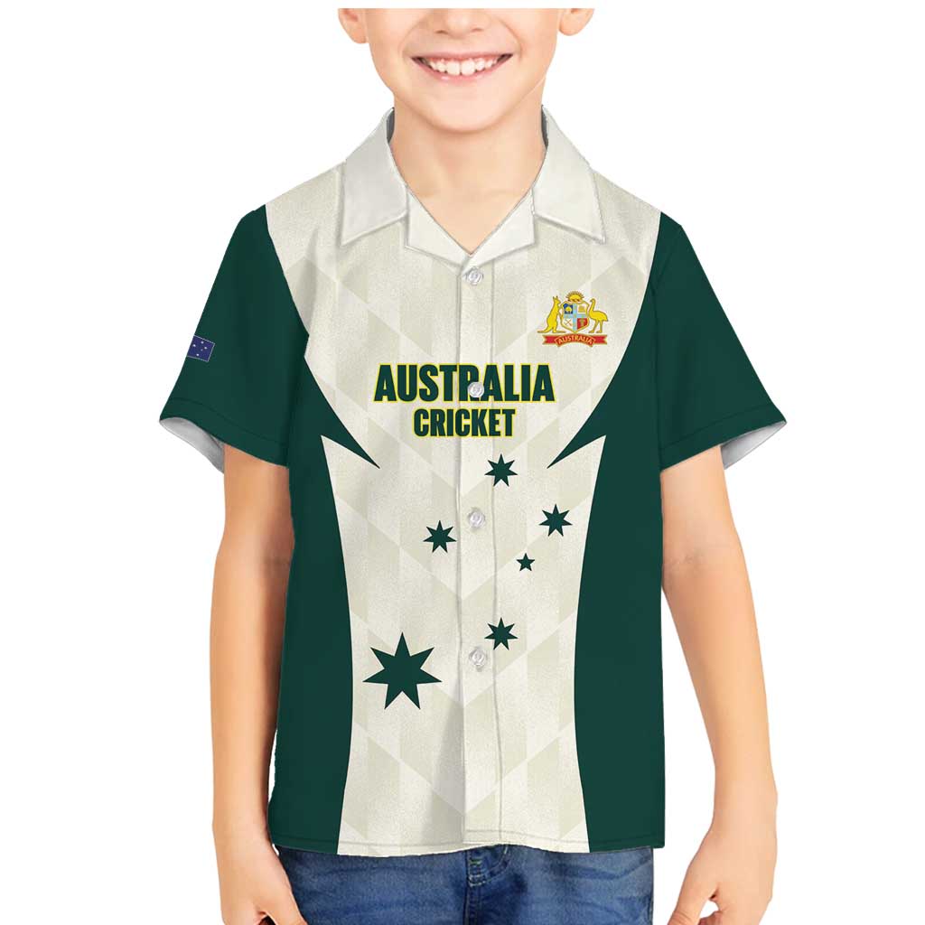 Australia Cricket Custom Family Matching Mermaid Dress and Hawaiian Shirt Go Aussie Test Dynamic White - Aussie Hoodie