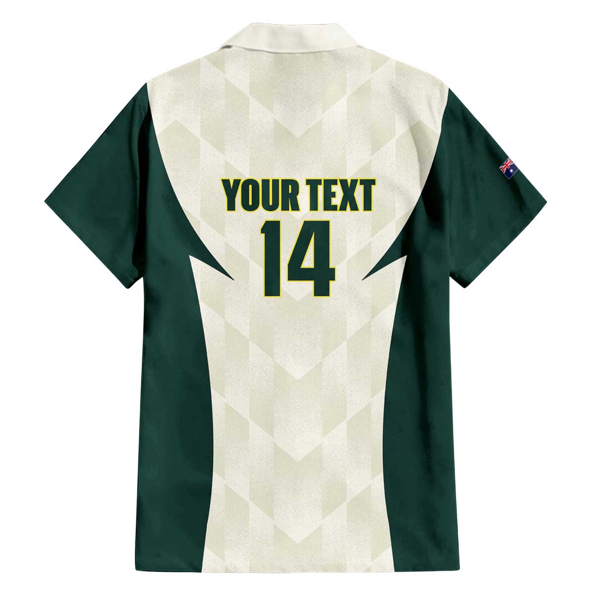 Australia Cricket Custom Family Matching Off The Shoulder Long Sleeve Dress and Hawaiian Shirt Go Aussie Test Dynamic White - Aussie Hoodie