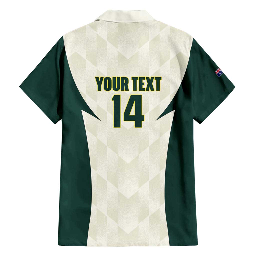 Australia Cricket Custom Family Matching Off Shoulder Maxi Dress and Hawaiian Shirt Go Aussie Test Dynamic White - Aussie Hoodie