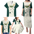 Australia Cricket Custom Family Matching Puletasi and Hawaiian Shirt Go Aussie Test Dynamic White - Aussie Hoodie