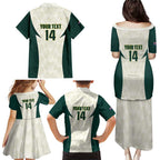 Australia Cricket Custom Family Matching Puletasi and Hawaiian Shirt Go Aussie Test Dynamic White - Aussie Hoodie