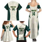 Australia Cricket Custom Family Matching Summer Maxi Dress and Hawaiian Shirt Go Aussie Test Dynamic White - Aussie Hoodie