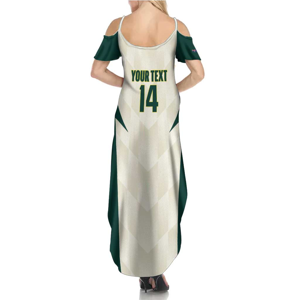 Australia Cricket Custom Family Matching Summer Maxi Dress and Hawaiian Shirt Go Aussie Test Dynamic White - Aussie Hoodie