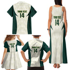 Australia Cricket Custom Family Matching Tank Maxi Dress and Hawaiian Shirt Go Aussie Test Dynamic White - Aussie Hoodie