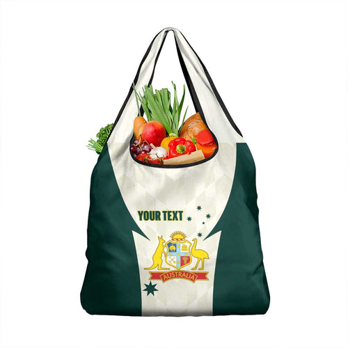 Australia Cricket Custom Grocery Bag Go Aussie Test Dynamic White - Aussie Hoodie