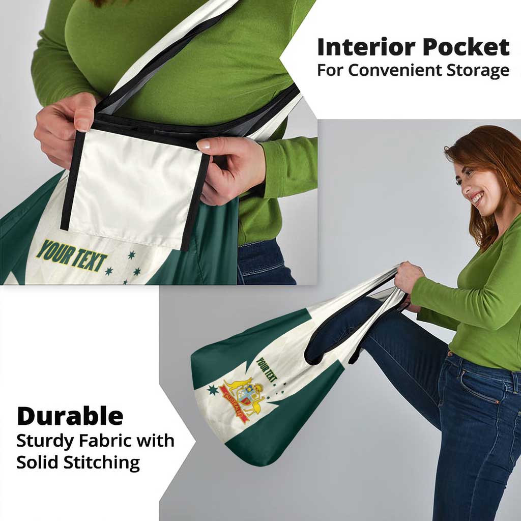 Australia Cricket Custom Grocery Bag Go Aussie Test Dynamic White - Aussie Hoodie