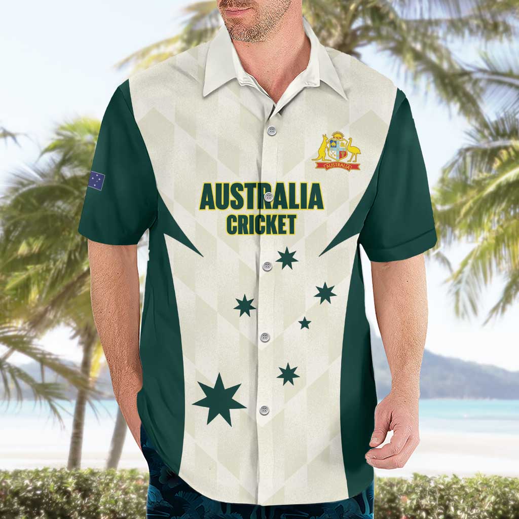 Australia Cricket Custom Hawaiian Shirt Go Aussie Test Dynamic White - Aussie Hoodie