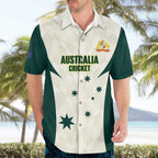 Australia Cricket Custom Hawaiian Shirt Go Aussie Test Dynamic White - Aussie Hoodie