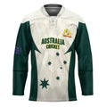 Australia Cricket Custom Hockey Jersey Go Aussie Test Dynamic White - Aussie Hoodie