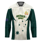 Australia Cricket Custom Hockey Jersey Go Aussie Test Dynamic White - Aussie Hoodie