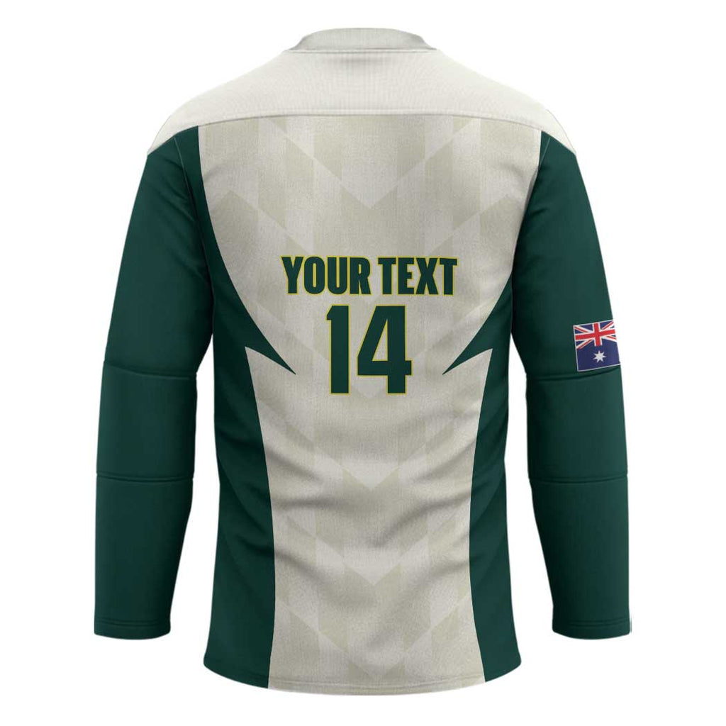 Australia Cricket Custom Hockey Jersey Go Aussie Test Dynamic White - Aussie Hoodie