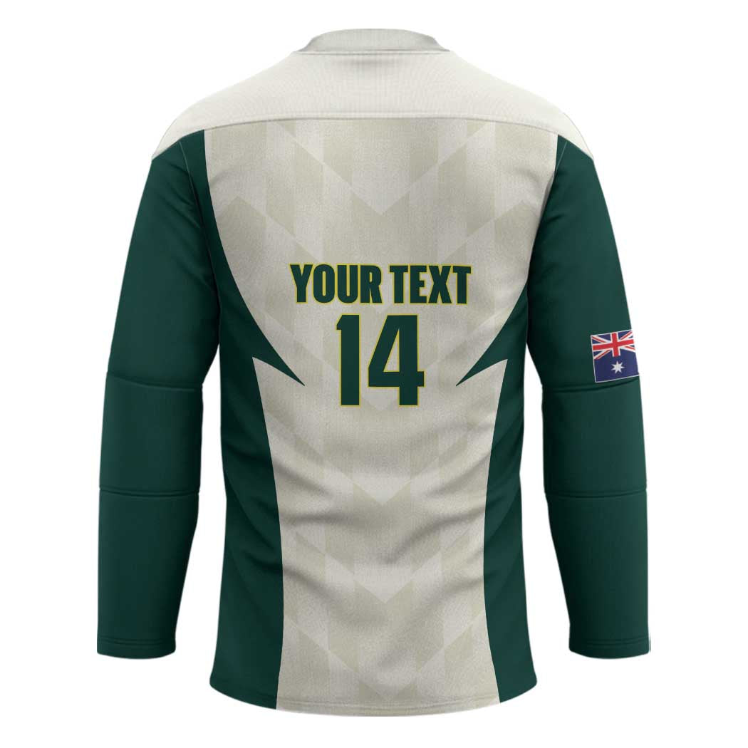 Australia Cricket Custom Hockey Jersey Go Aussie Test Dynamic White - Aussie Hoodie