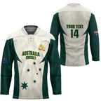 Australia Cricket Custom Hockey Jersey Go Aussie Test Dynamic White - Aussie Hoodie