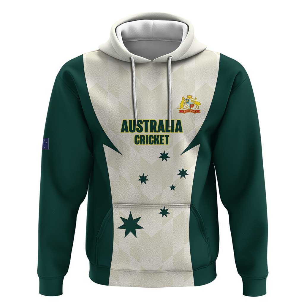 Australia Cricket Custom Hoodie Go Aussie Test Dynamic White - Aussie Hoodie