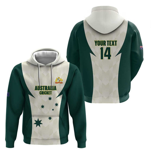 Australia Cricket Custom Hoodie Go Aussie Test Dynamic White - Aussie Hoodie