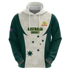 Australia Cricket Custom Hoodie Go Aussie Test Dynamic White - Aussie Hoodie