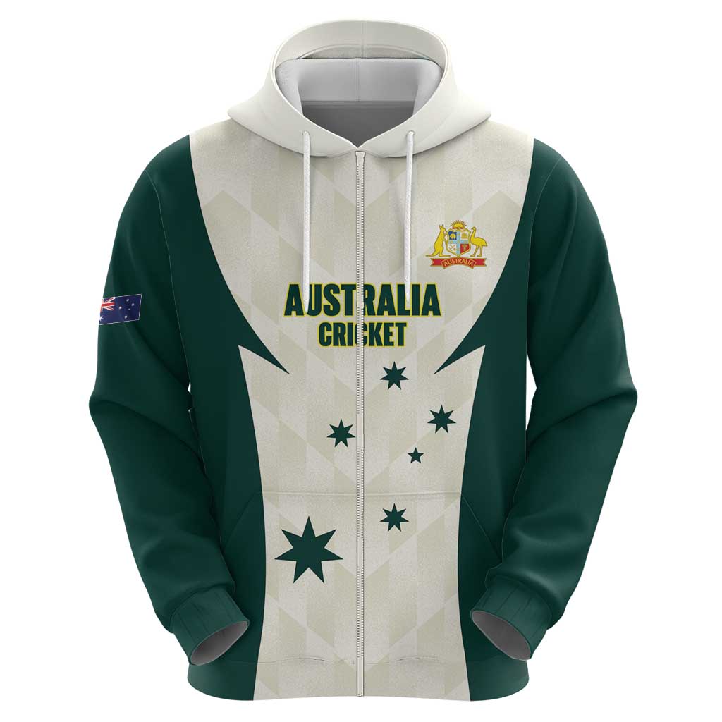 Australia Cricket Custom Hoodie Go Aussie Test Dynamic White - Aussie Hoodie