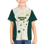 Australia Cricket Custom Kid Hawaiian Shirt Go Aussie Test Dynamic White - Aussie Hoodie