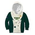 Australia Cricket Custom Kid Hoodie Go Aussie Test Dynamic White - Aussie Hoodie