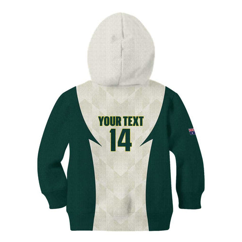 Australia Cricket Custom Kid Hoodie Go Aussie Test Dynamic White - Aussie Hoodie