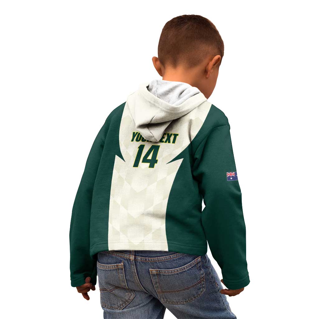 Australia Cricket Custom Kid Hoodie Go Aussie Test Dynamic White - Aussie Hoodie
