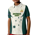 Australia Cricket Custom Kid Polo Shirt Go Aussie Test Dynamic White - Aussie Hoodie