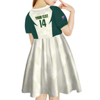 Australia Cricket Custom Kid Short Sleeve Dress Go Aussie Test Dynamic White - Aussie Hoodie