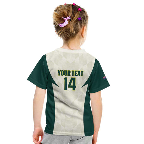 Australia Cricket Custom Kid T Shirt Go Aussie Test Dynamic White - Aussie Hoodie