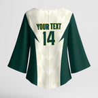 Australia Cricket Custom Kimono Sleeve Blouse Go Aussie Test Dynamic White - Aussie Hoodie