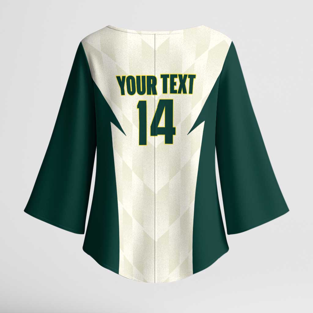 Australia Cricket Custom Kimono Sleeve Blouse Go Aussie Test Dynamic White - Aussie Hoodie
