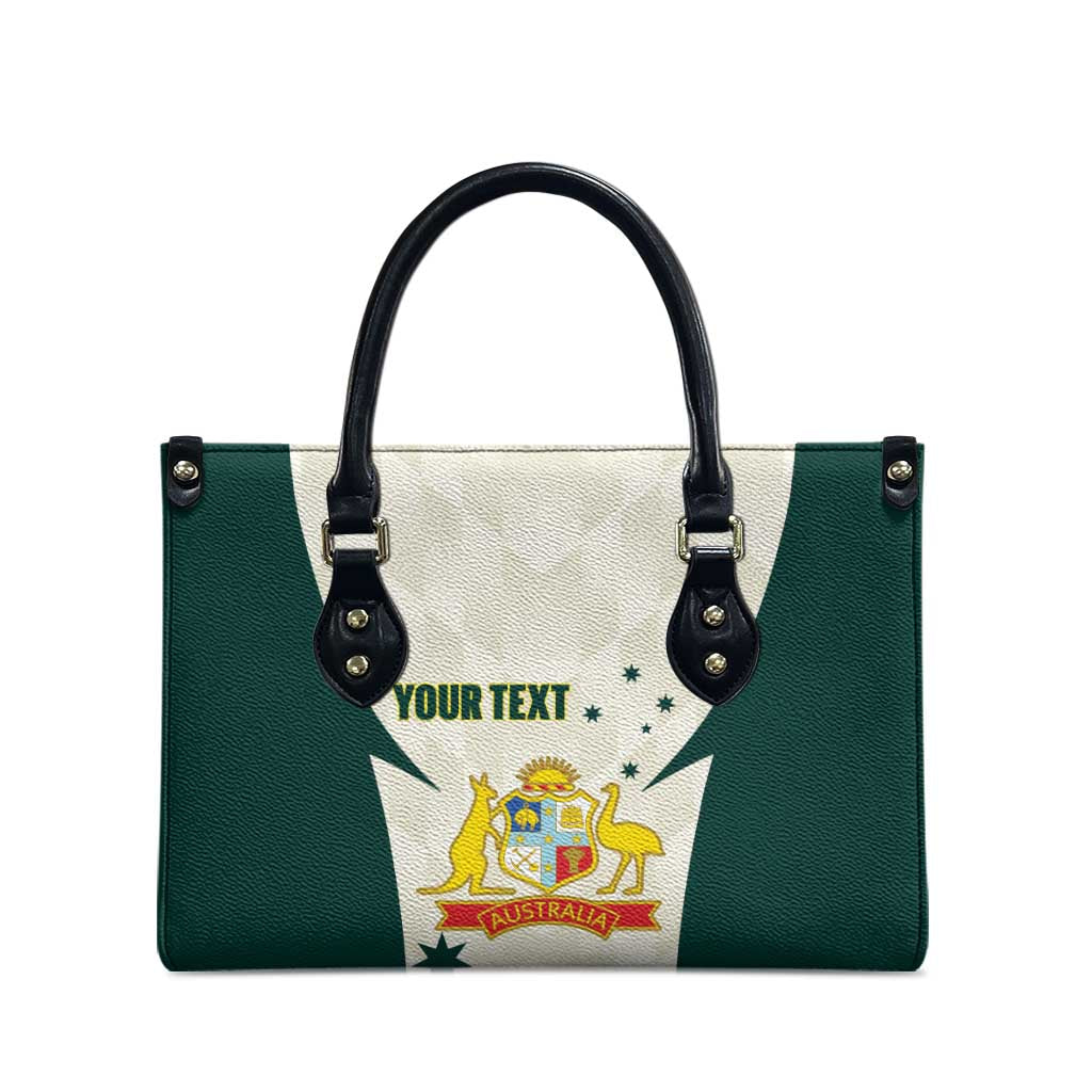 Australia Cricket Custom Leather Bag Go Aussie Test Dynamic White - Aussie Hoodie