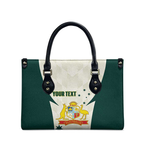 Australia Cricket Custom Leather Bag Go Aussie Test Dynamic White - Aussie Hoodie