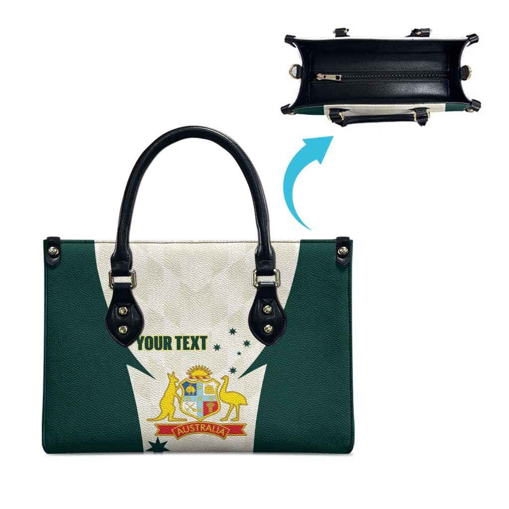 Australia Cricket Custom Leather Bag Go Aussie Test Dynamic White - Aussie Hoodie